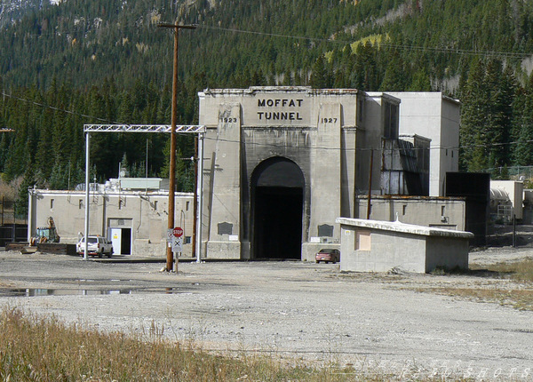 East Portal, Moffat Tunnel, Colorado
It's a typical mild day at the East Portal of the Moffat Tunnel. 
U.P. coal and manifest trains number around 30 each day, as well as Amtrak passenger traffic - October 2, 2007
Keywords: east portal;moffat;colorado;tunnel