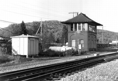 B&O Tower Ashford Junction NY
A view of the stately B&O tower at Ashford Junction NY, north of Salamanca.  B&O's lines to Buffalo and Rochester diverged at this point.  The Buffalo line would become part of the Buffalo & Pittsburgh, while the Rochester line would become the Rochester & Southern, both subsidiaries of parent Genesee & Wyoming.
Photo Copyright 2008 Tim Baldwin
Keywords: b&o;ashford;ny;salamanca