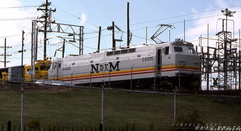 NdeM E60C-2 #EA005 EEC Test Track Erie PA
Brand new NdeM E60C-2 #EA005 rests on the EEC Test Track at Erie PA.
Photo Copyright 2008 Tim Baldwin
Keywords: ndem;e60c-2;erie;pa;test track;ea005