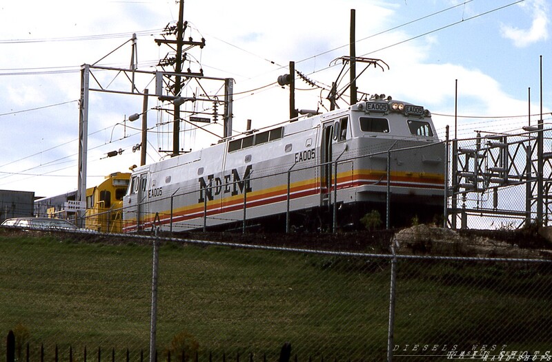 NdeM E60C-2 #EA005 EEC Test Track Erie PA
Brand new NdeM E60C-2 #EA005 rests on the GE Test Track at Erie PA.  Second view.
Photo Copyright 2008 Tim Baldwin
Keywords: ndem;e60c-2;erie;pa;test track;ea005