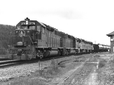 B&O freight Ashford Junction NY
B&O GP40 #3776 leads a long northbound freight past the classic B&O tower at Ashford Junction NY.  In a few years' time, this would become the junction of the Rochester & Southern and the Buffalo and Pittsburgh lines from their respective home cities.
Photo Copyright 2008 Tim Baldwin
Keywords: b&o;gp40;tower;ashford;ny;buffalo;pittsburgh;rochester