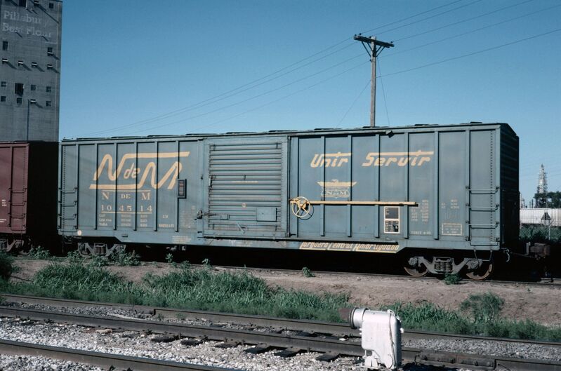 NdeM #104514_Boxcar
NdeM #104514 Boxcar photographed at Wichita, Kansas on 17th August 1977 by Allan Ramsey, scanned from an original Kodachrome slide now part of my personal collection
Keywords: ndem;boxcar;wichita;kansas;ks;ramsey