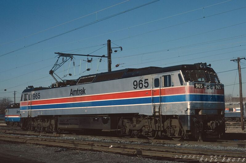 AMTK GE E60CH #965
AMTK GE E60CH #965 photographed at Washington D.C. by John C Benson on 27th November 1983, scanned from an original Kodachrome slide now in my personal collection.
Keywords: amtrak;amtk;h16-44;406;e60ch;washington dc