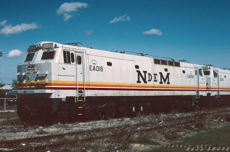 NdeM GE E60C-2 #EA018
NdeM GE E60C-2 #EA018 Photographed by George Horna on 21 February 2003 at Mission, Texas scanned from an original Kodachrome slide now part of my personal collection. 
Keywords: ndem;e60c-2;ea018;mission;tx