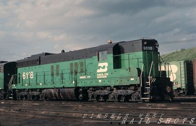 BN EMD SD9 #6118
BN EMD SD9 #6118 photographed at Northtown, Minnesota on 17th June 1978, Photographer unknown taken from an original Kodachrome slide now in my personal collection
Keywords: bn;sd9;northtown