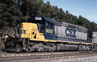 CSX EMD SD40-2 #8202 YN2
CSX EMD SD40-2 #8202 YN2 along with SD60M #8771; C44-9W #9025; photographed on 30th march 2003 at Louisville, Kentucky by John A Cloutier, scanned from an original Kodachrome slide now in my personal Collection
Keywords: csx;sd40-2;c44-9w;louisville;yn2