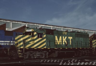 MKT EMD GP40 #172
MKT EMD GP40 #172 1st Sep 1988 Parsons, Kansas, photographed by T.N.Colbert, from an original Kodachrome slide now in my collection
Keywords: mkt;parsons;kansas