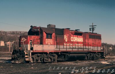 RJCP EMD GP38 #7918
RJCP EMD GP38 #7918 photographed at Clearfield, Pennysylvania on 8th February 1998 by Doug Boyd scanned from a original Kodachrome slide now in my personal collection
Keywords: rjcp;gp38;clearfield