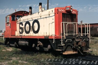 SOO EMD SW1200 #2126
SOO EMD SW1200 #2126, slide taken on 16th August 1972 at Schiller Park, Illinois by George R Cockle, from an original Kodachrome slide now in my collection
Keywords: soo;sw1200;schiller Park;illinois