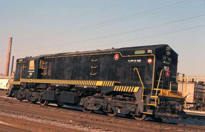 USAX EMD MRS1 #1813
USAX EMD MRS1 #1813 photographed at Cincinnati, Ohio on 18th March 1986 by John A Cloutier, scanned from an original Kodachrome slide now in my personal collection. This engine now is located at the Heber Valley Railroad as HVRX #1813 and has been repainted during its time there into 2 different liveries to the original one shown in the picture.
Keywords: usax;mrs1;1813;cincinnati;ohio;cloutier;heber;hvrx