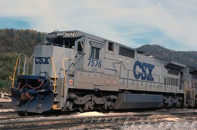 CSX GE C40-8 #7576
CSX GE C40-8 #7576 photographed on 23rd October 1989 at Erwin, Tennessee by John A Cloutier, scanned from an original Kodachrome slide now in my personal collection
Keywords: csx;c40-8;erwin