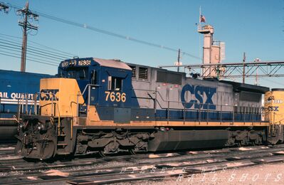 CSX GE C40-8 #7636 YN2
CSX GE C40-8 #7636 YN2 photographed on 12th February 2003 at Louisville, Kentucky by John A Cloutier, scanned from an original Kodachrome slide now in my personal collection
Keywords: csx;yn2;c40-8;louisville