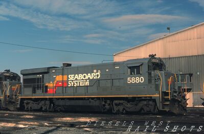 SBD GE B36-7 #5880
SBD GE B36-7 #5880 photographed at Richmond, Virginia on 7th February 1987 by Doug Boyd, scanned from an original Kodachrome slide now in my personal collection
Keywords: sbd;b36-7;richmond