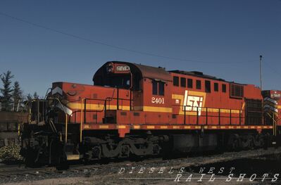 LSI Alco RSD15 #2401
LSI Alco RSD15 #2401 photographed at Eagle Mills, Michigan on 12th October 1989 by Paul Hunnell, scanned from an original Kodachrome slide now in my personal collection
Keywords: lsi;rsd15;eagle mills