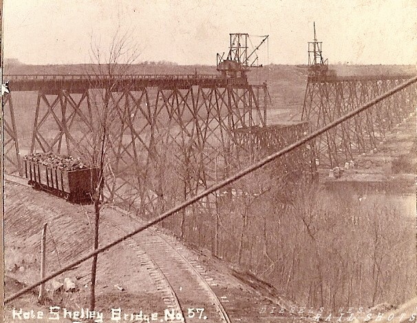 Boone Viaduct - circa 1900
Rare photo of Boone Viaduct construction over the Des Moines River - Boone, Iowa 
This double track steel bridge was built by the C&NW - circa 1900, still in use by the Union Pacific RR photographer: Moxley
Keywords: boone;viaduct;des moines;river;iowa