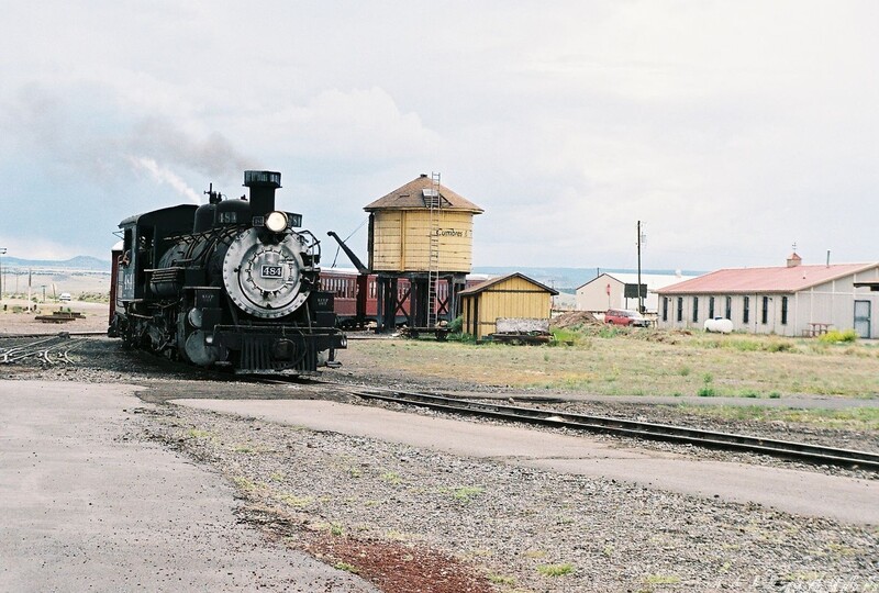 K-36 484
Arriving in Antonito with the train from Chama. 
Rio Grande  Cumbres  Toltec K-36 2-8-2
Keywords: k-36;drgw;rio grande;toltec;2-8-2;cumbres;chama;water tank