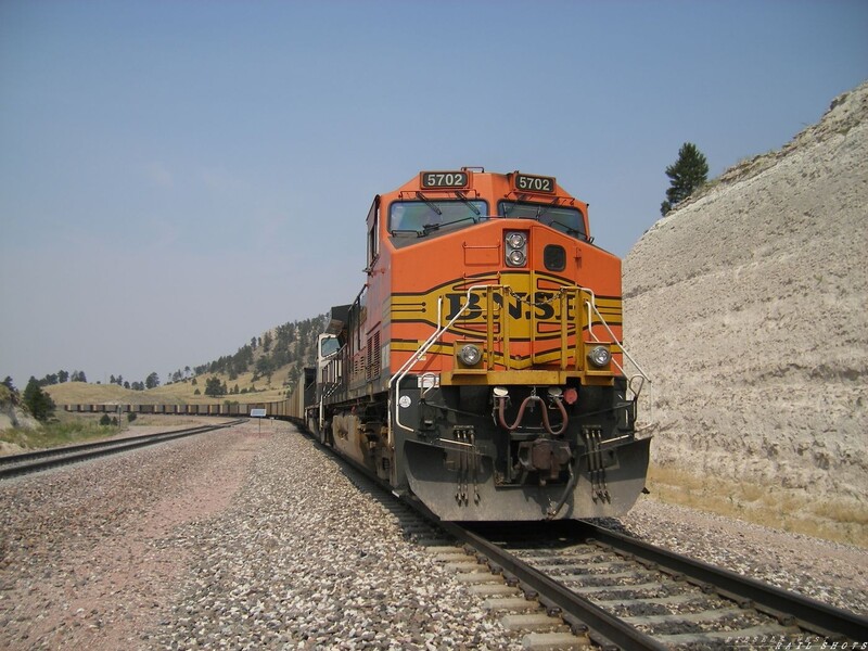 BNSF 5702 AC4400CW
The trailing unit of an empty coal drag sitting at the upper horseshoe of the infamous Crawford Hill. Sept, '07
Keywords: bnsf;5702;ac4400cw;crawford hill